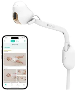 Cubo Ai baby monitor used by parents to check on their baby at night